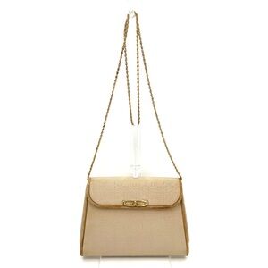 Gucci Cream Shoulder Bag with Gold Chain